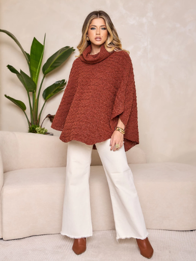 Poncho Holly - Marrom